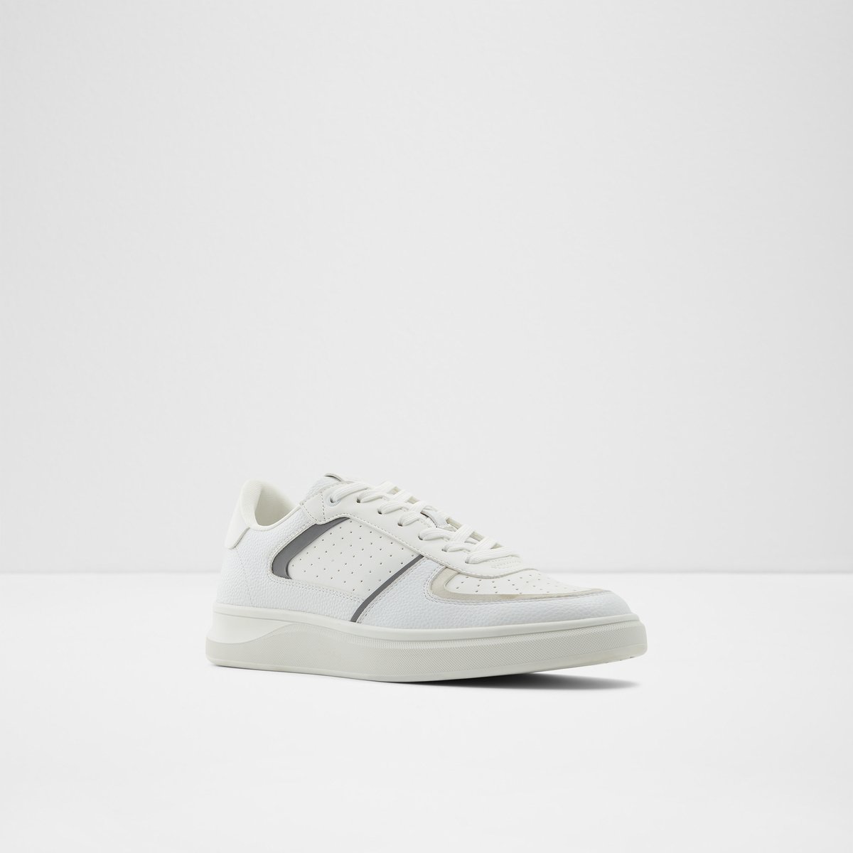 Drishtia White Synthetic Perf Men Low top