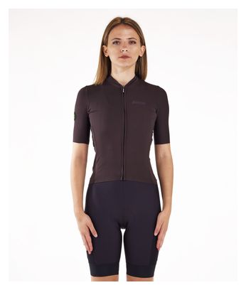 Maillot Manches Courtes Unisexe Santini Stone Marron