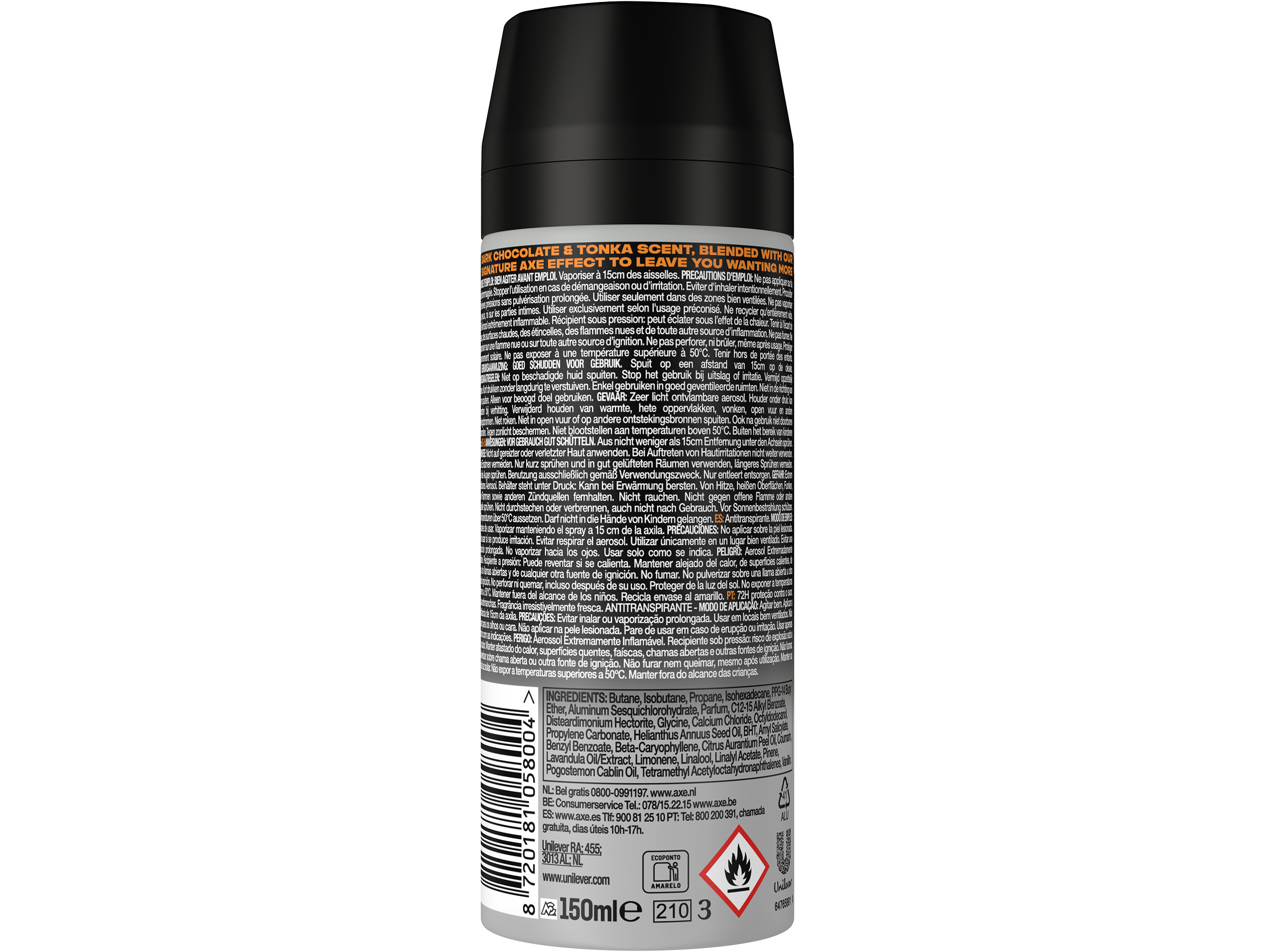 DEO AXE SPRAY DARK TEMPTATION DRY 150ML