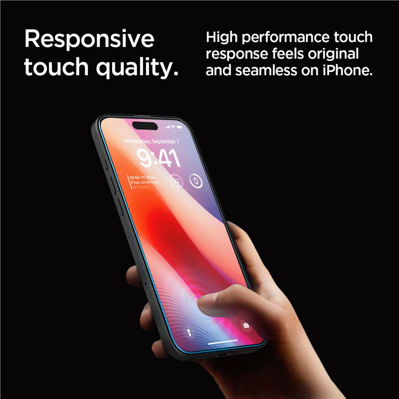 (2er Set) iPhone 16 Pro Max Glas Tr EZ Fit Panzer Glas Case Friendly mit Rahmen   Montagerahmen (AGL07907)