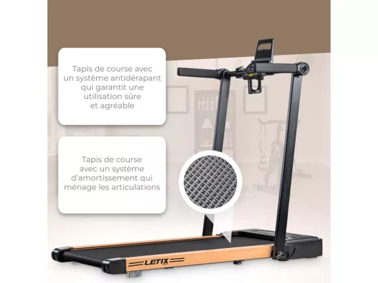 Tapis de course Pliable Pro - 12 KM/H- 1500W -12 programmes