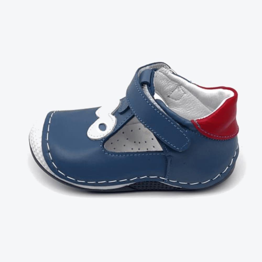 Small Foot Lauflernschuhe - Big Eyes - Blau/Rot