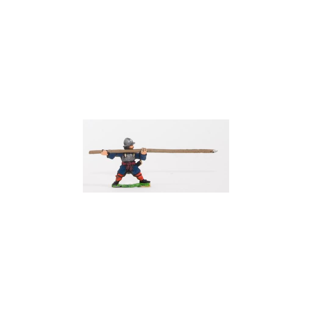 European Armies: Heavy Pikeman in Helmets with pike forward