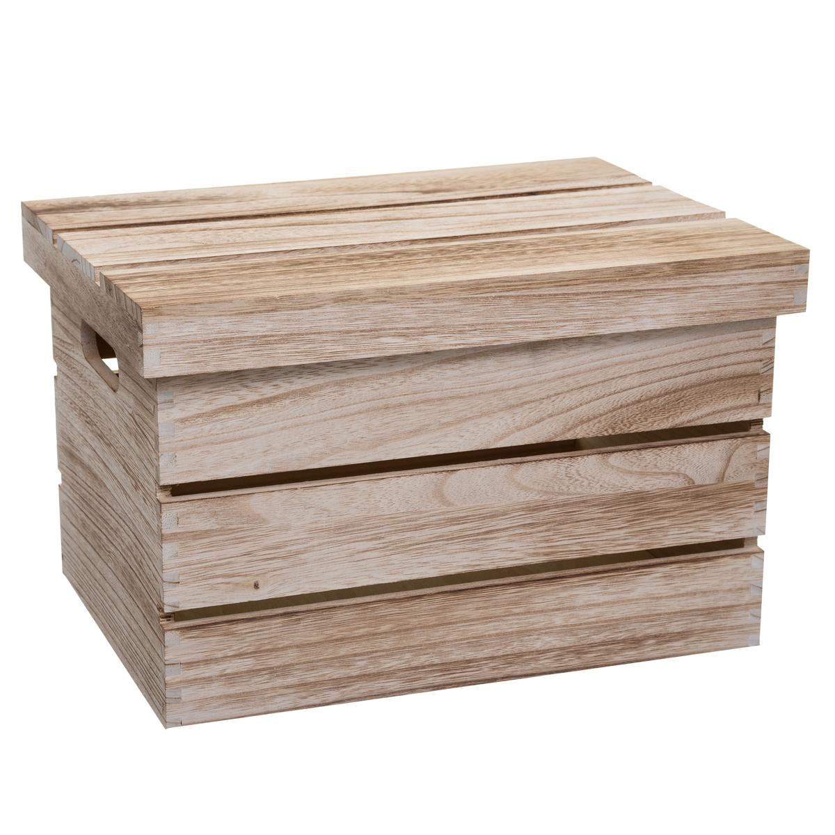 BOITE CAGETTE BOIS D.32X22X20CM