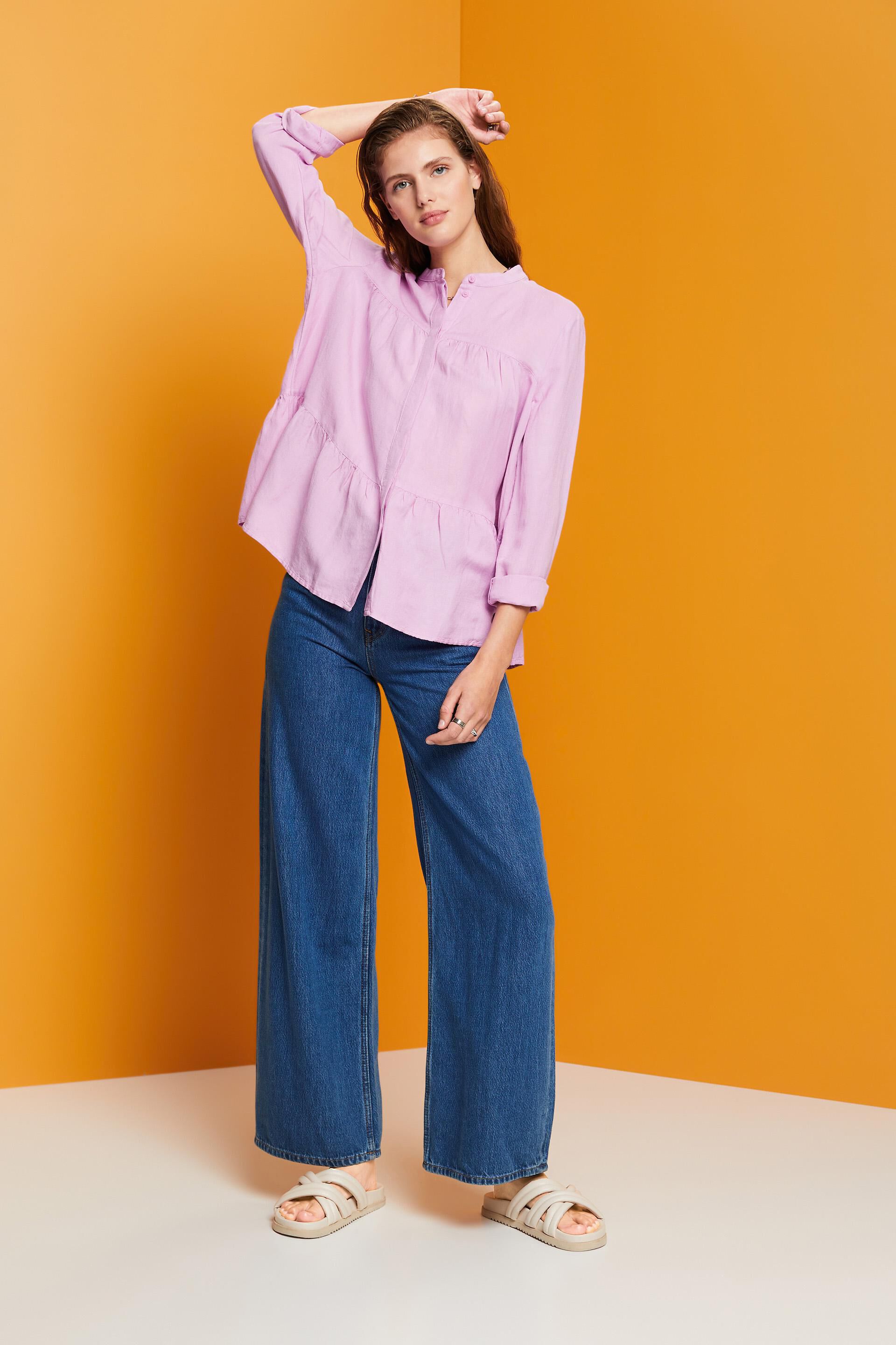 Blouse en lin mélangé