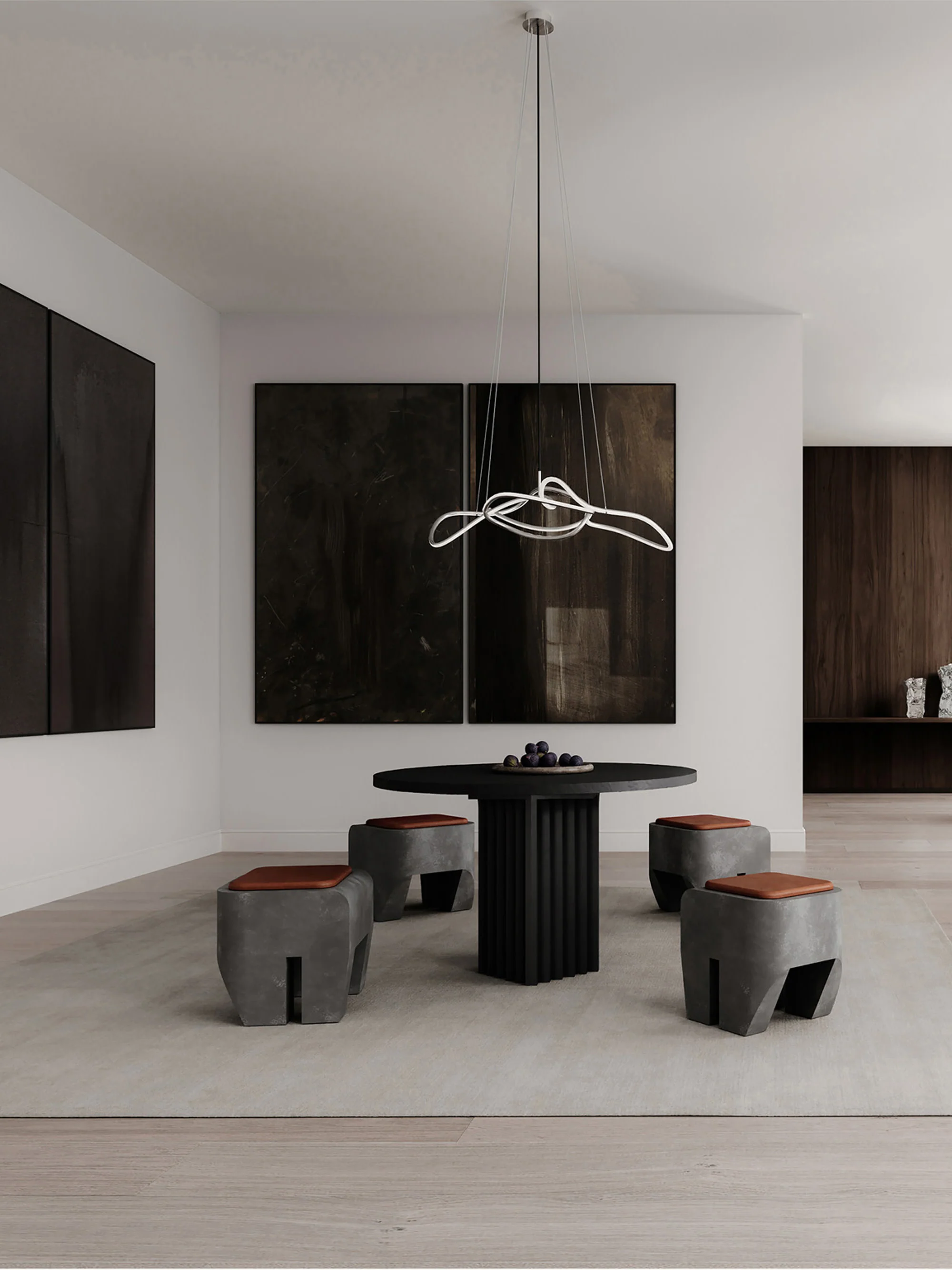 Grote LED-kroonluchter Ghost