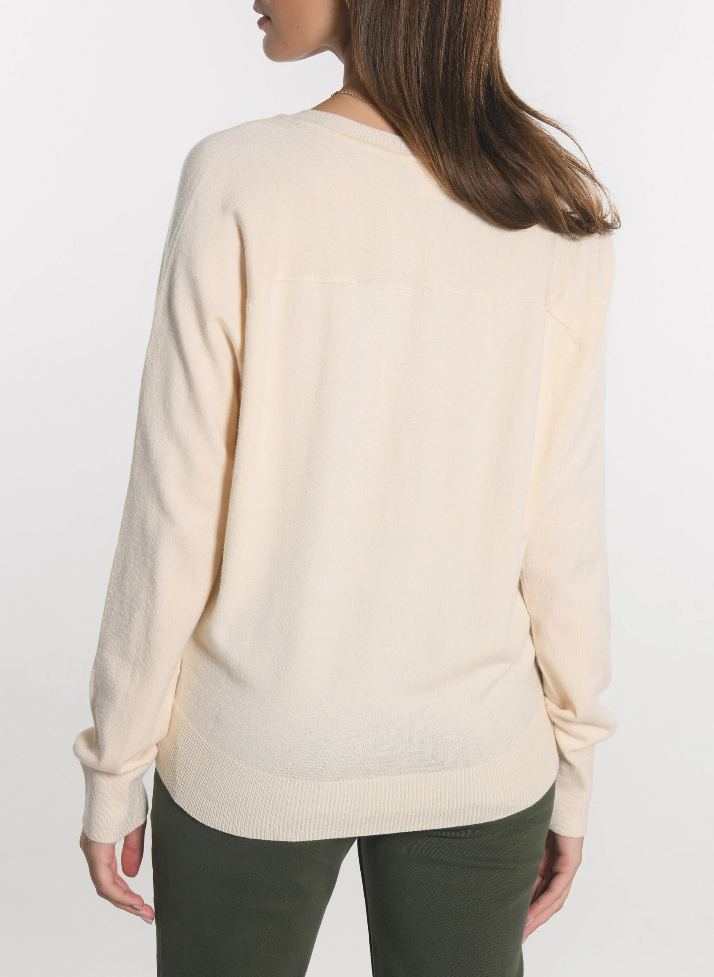NOLWENN - Pull ample en maille | Blanc