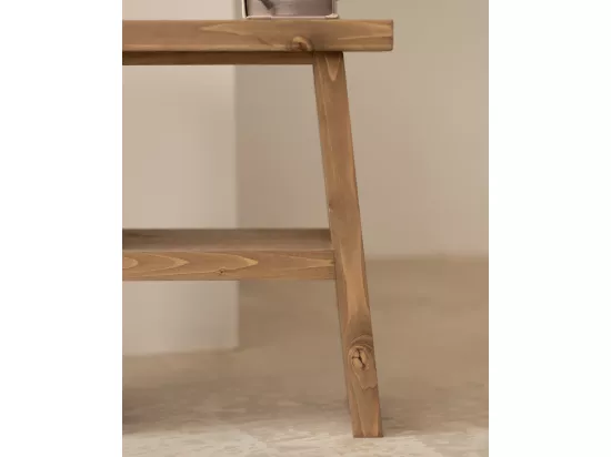 Table d'appoint en bois de pin vieilli 39x45cm - FRIDA - DECOWOOD