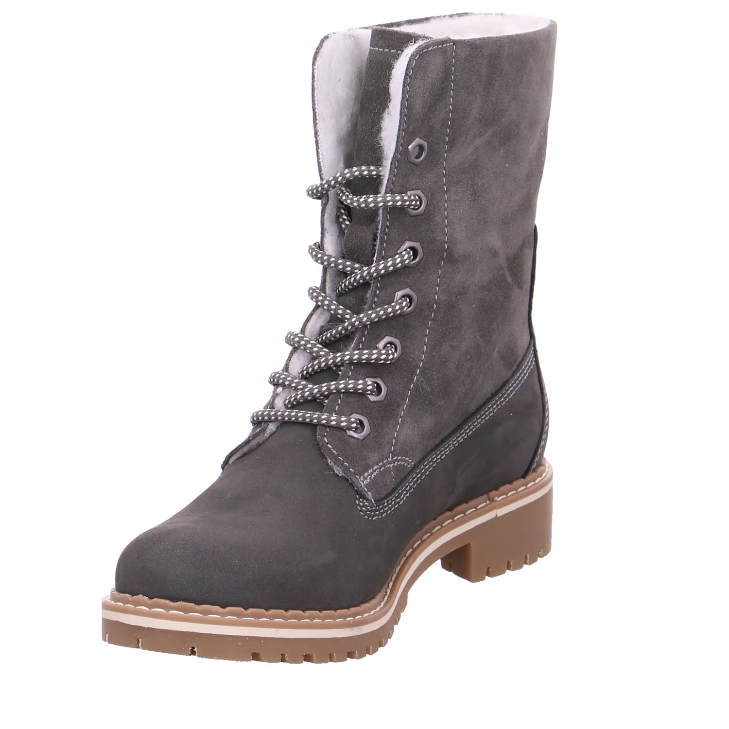 TAMARIS Boot Anthrazit Leder  mit Tex-Membrane