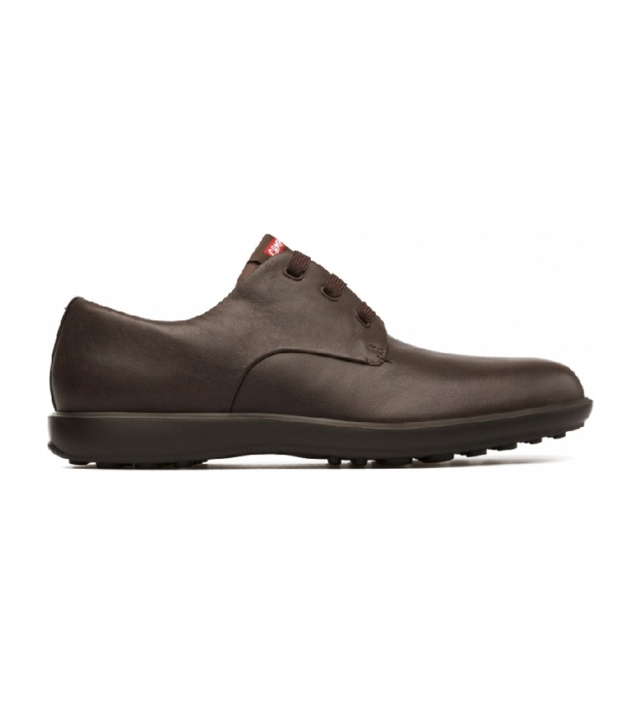 Sapatos de couro marrom Camper Atom Work