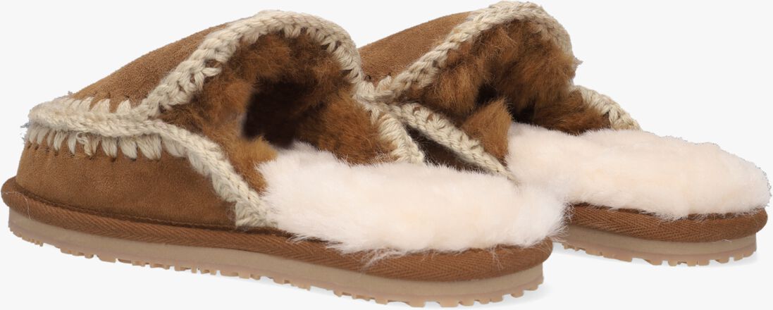 MOU cognac mou pantoffels slipper full eskimo stitch