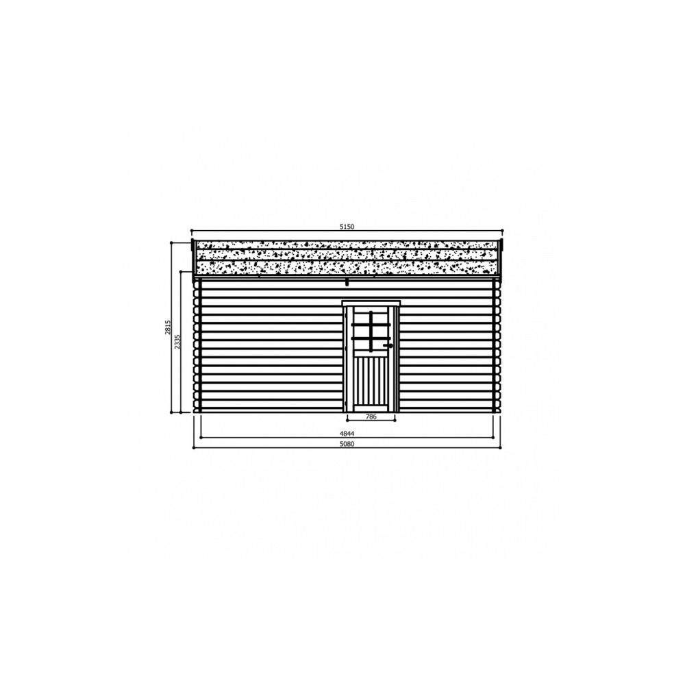 Garage traditionnal 3580 x 5080 - 28 mm