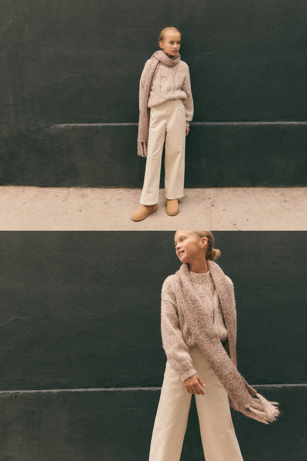Mango Kids broek lichtbeige