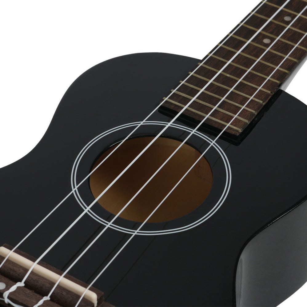 Fazley K23B-W concert ukelele zwart