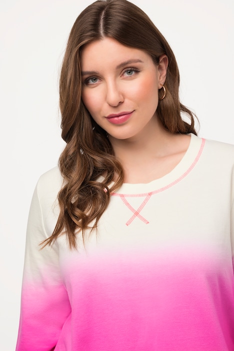 Sweatshirt, Batikstreifen, Classic, Rundhals, Langarm