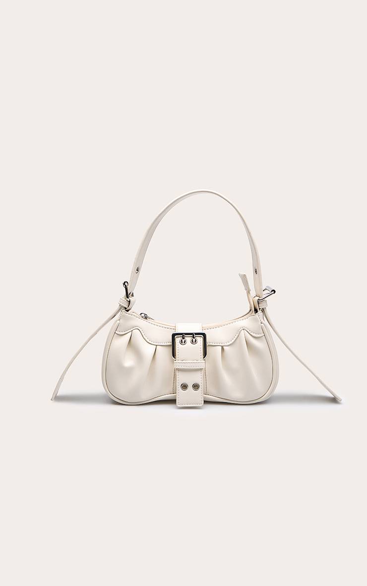 Butter Cream Sac À Bandoulière Crème En Synthétiquecuir Avec Œillets Et Boucle