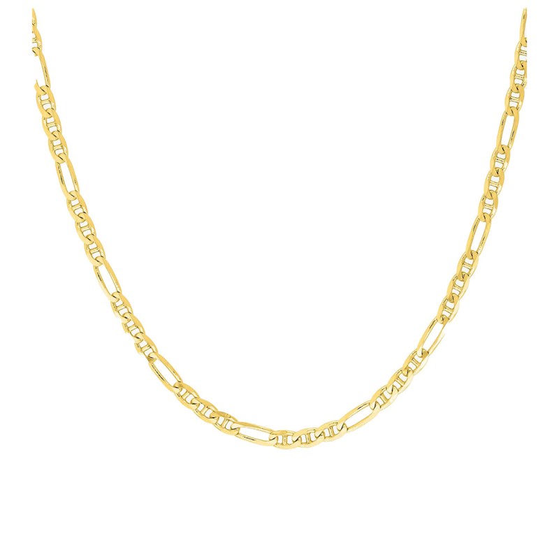 Bracelet Mixte 18 cm - Gourmette Marine - Or 18 Carats - Largeur 2 mm