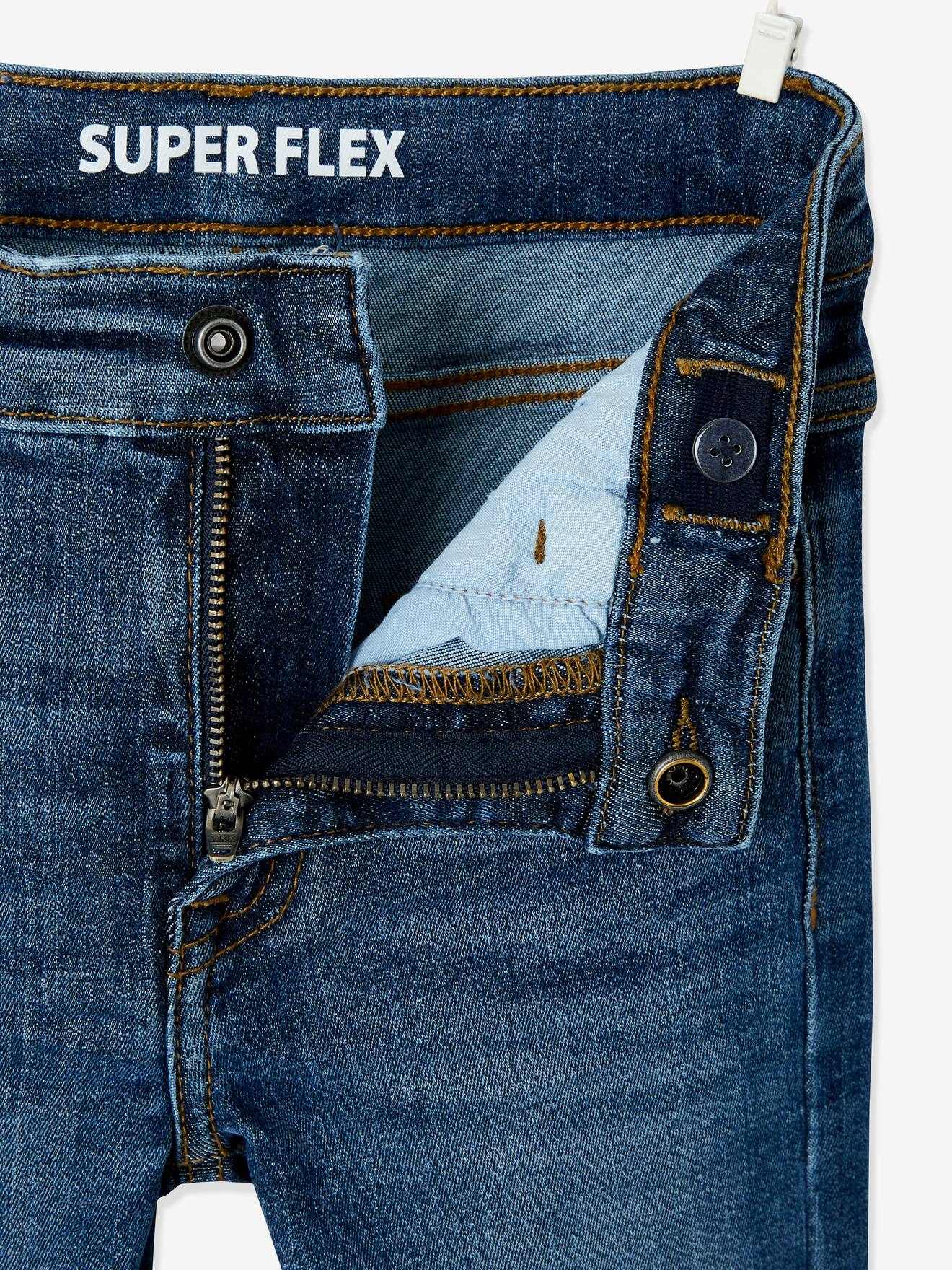 Calça jeans Superflex para meninos, lavagem azul escura