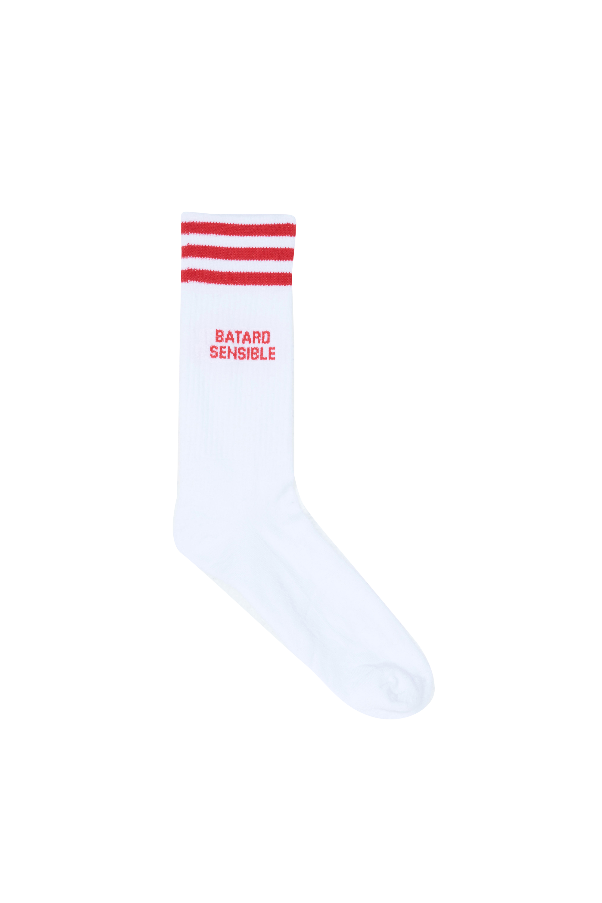 MOTHER SOCKER Chaussettes  BATARD SENSIBLE RED WH Blanc