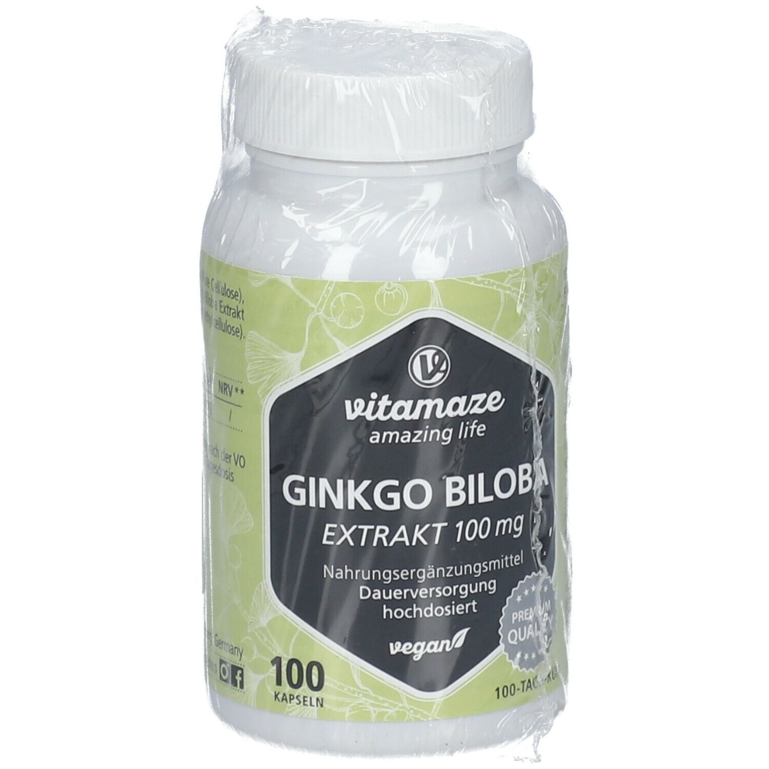 Vitamaze Ginkgo Biloba 100mg Extrakt (50:1) hochdosiert