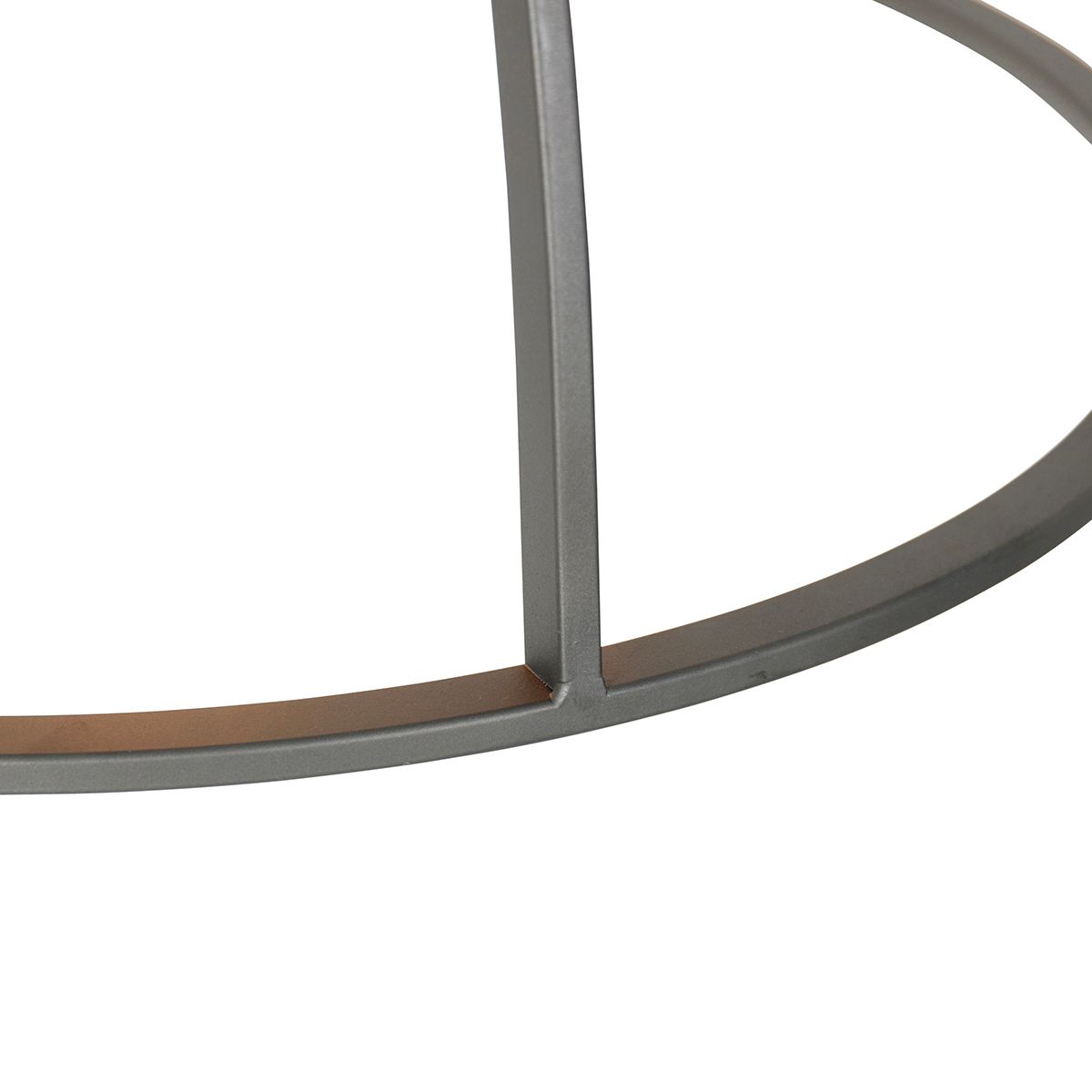 Smart hanglamp donkergrijs met hout 47 cm incl. Wifi G95 - Arthur