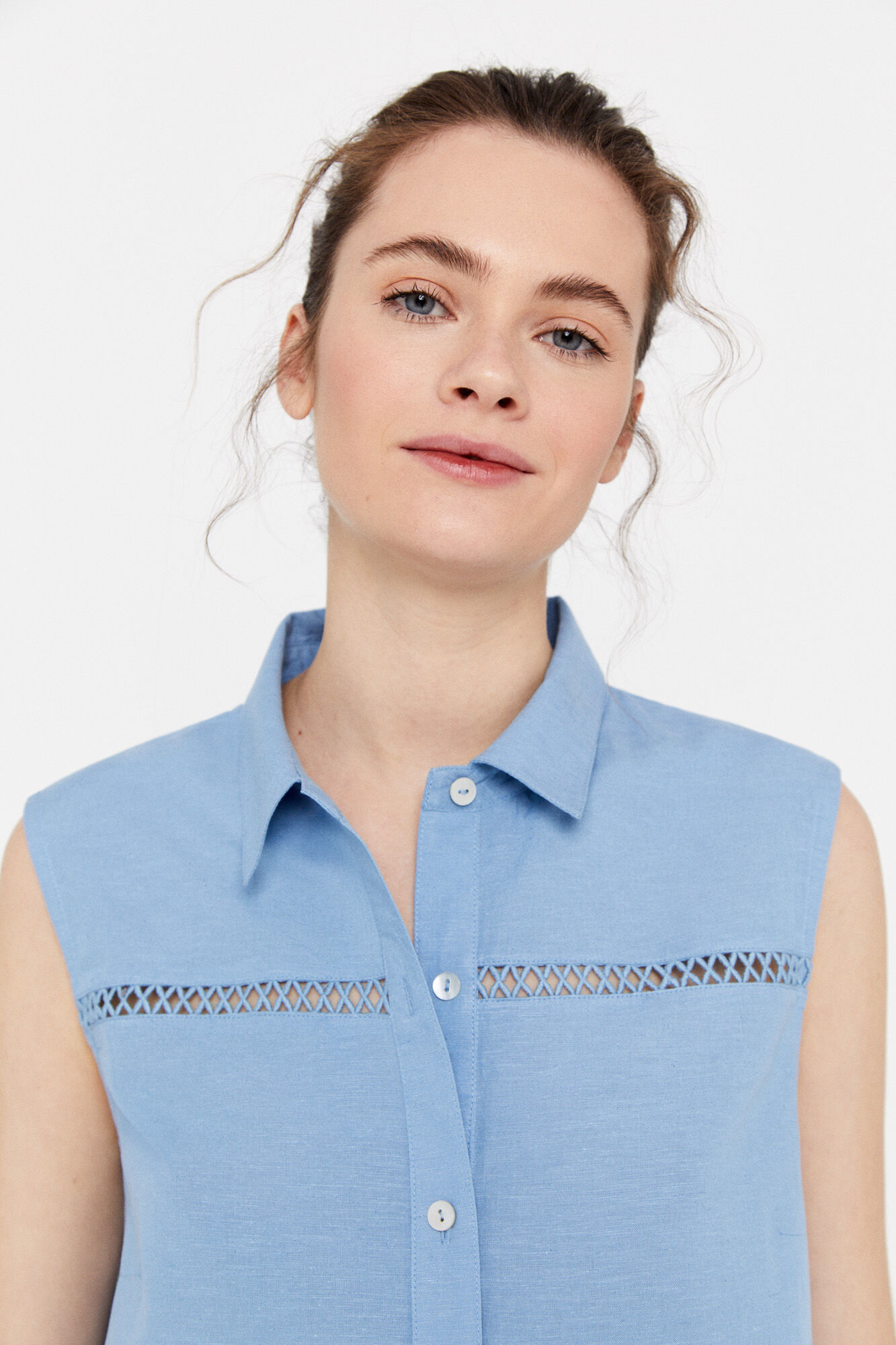 Camisa de linho - Azul
