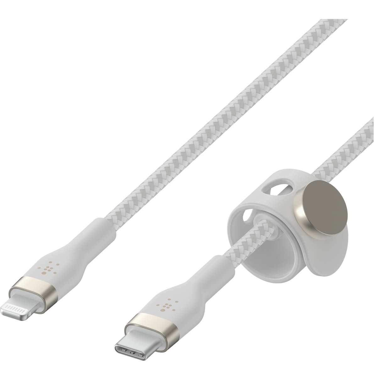 Belkin BoostCharge Pro Flex USB-C til Lightning-kabel (hvit)