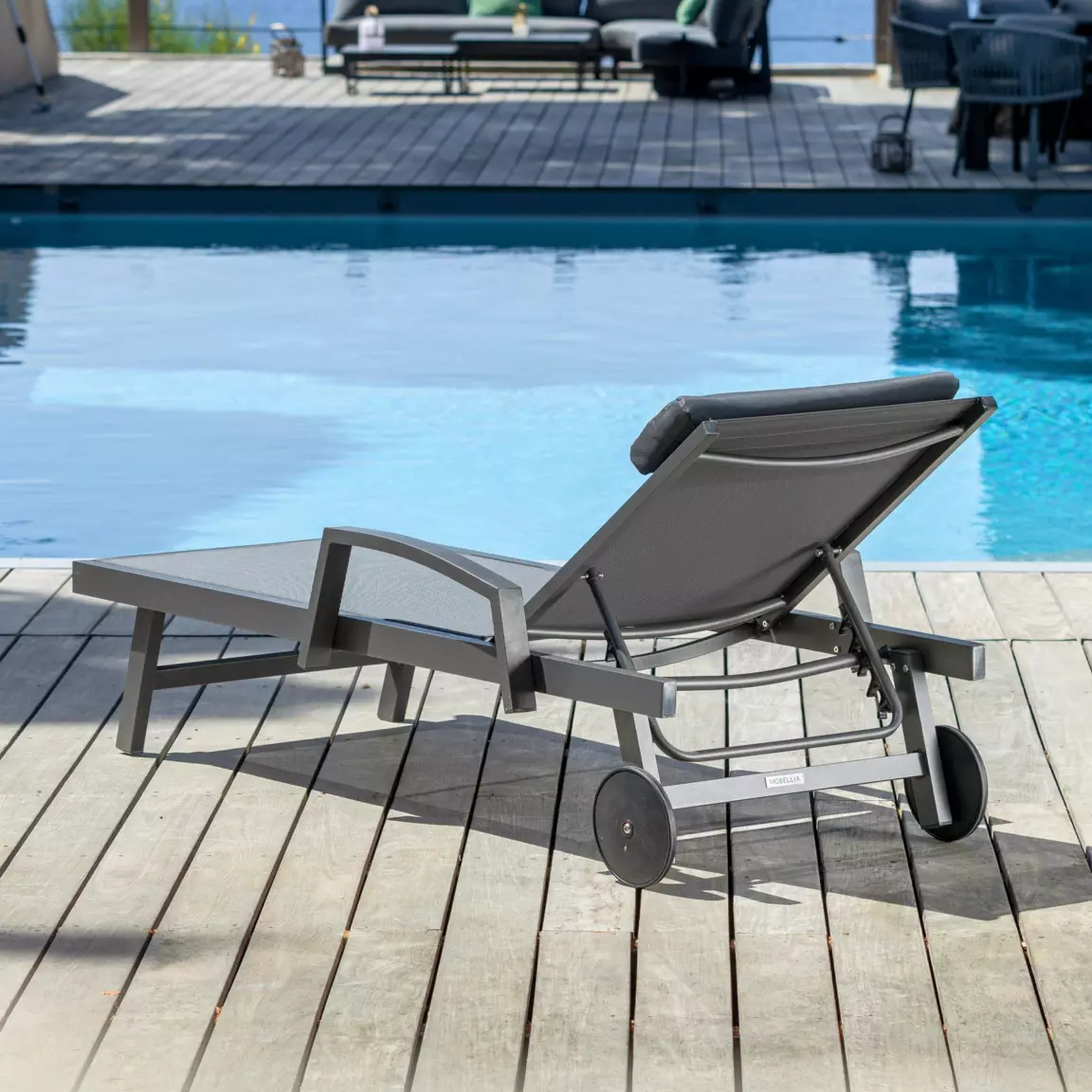Transat en aluminium Pirae Gris anthracite