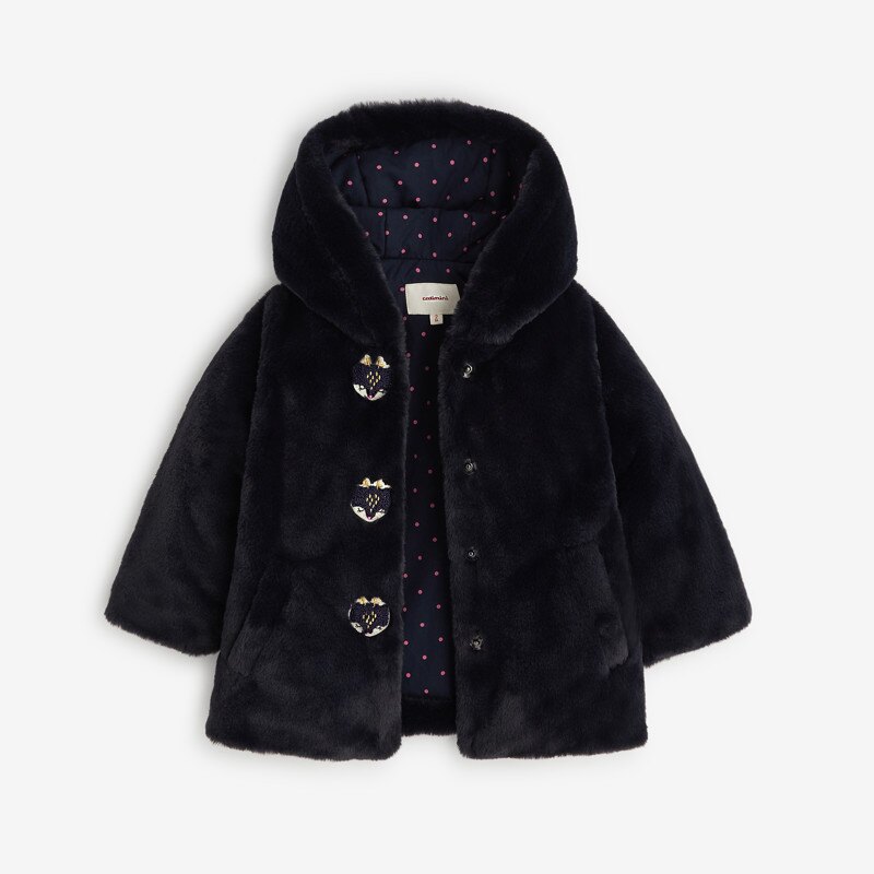 Manteau bleu marine pour bébé fille Catimini Bleu