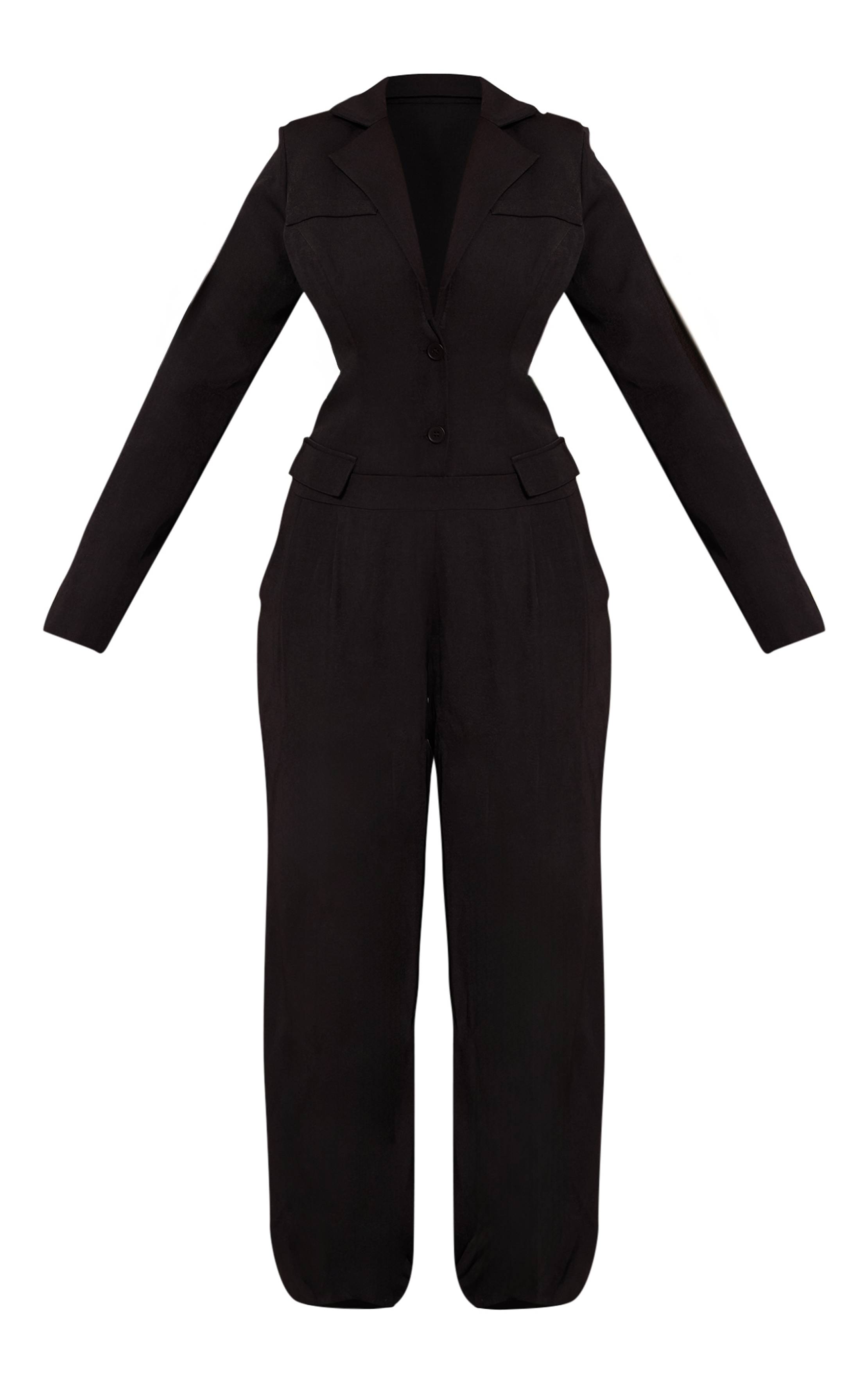 Noir Combinaison-pantalon Ajustée Tissée Shape