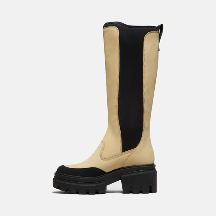Bota Everleigh Cano Alto Feminina na Cor Bege