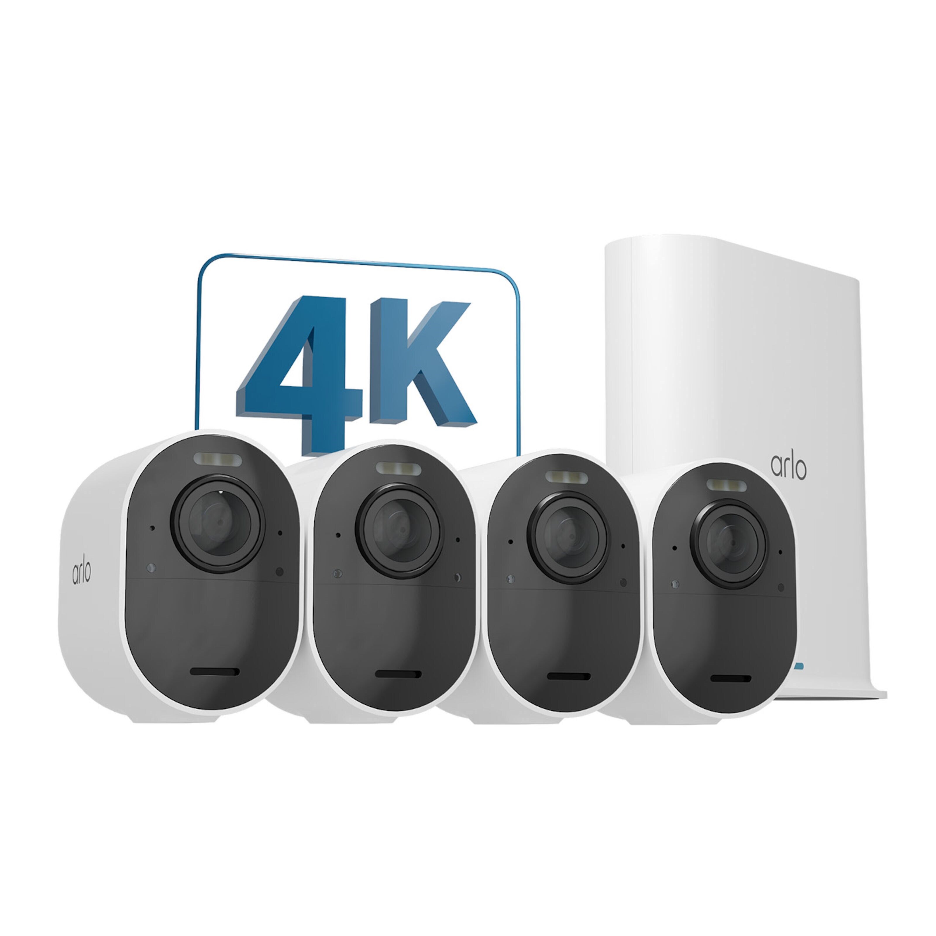 Arlo Ultra 2 Spotlight Trådløst overvåkingskamera 4-pk. Hvit