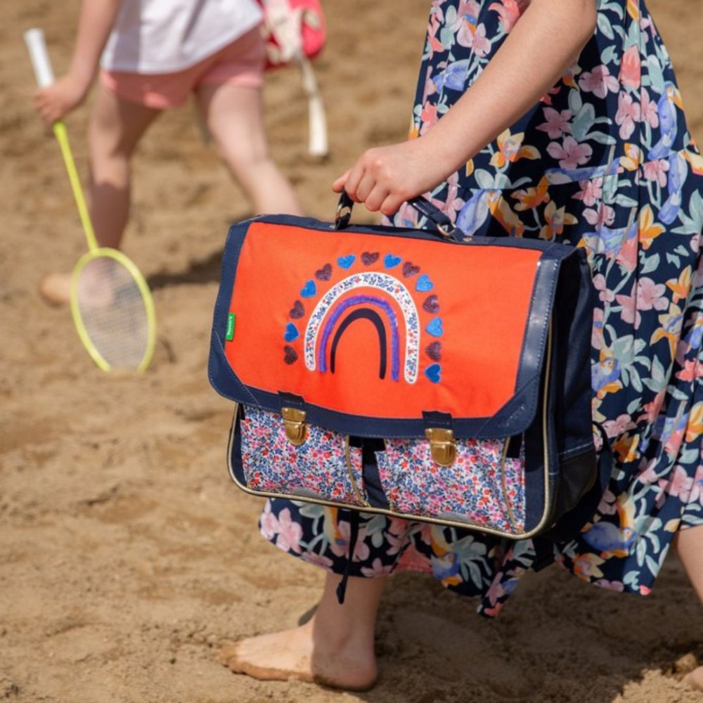 Cartable Jeanne bicolore
