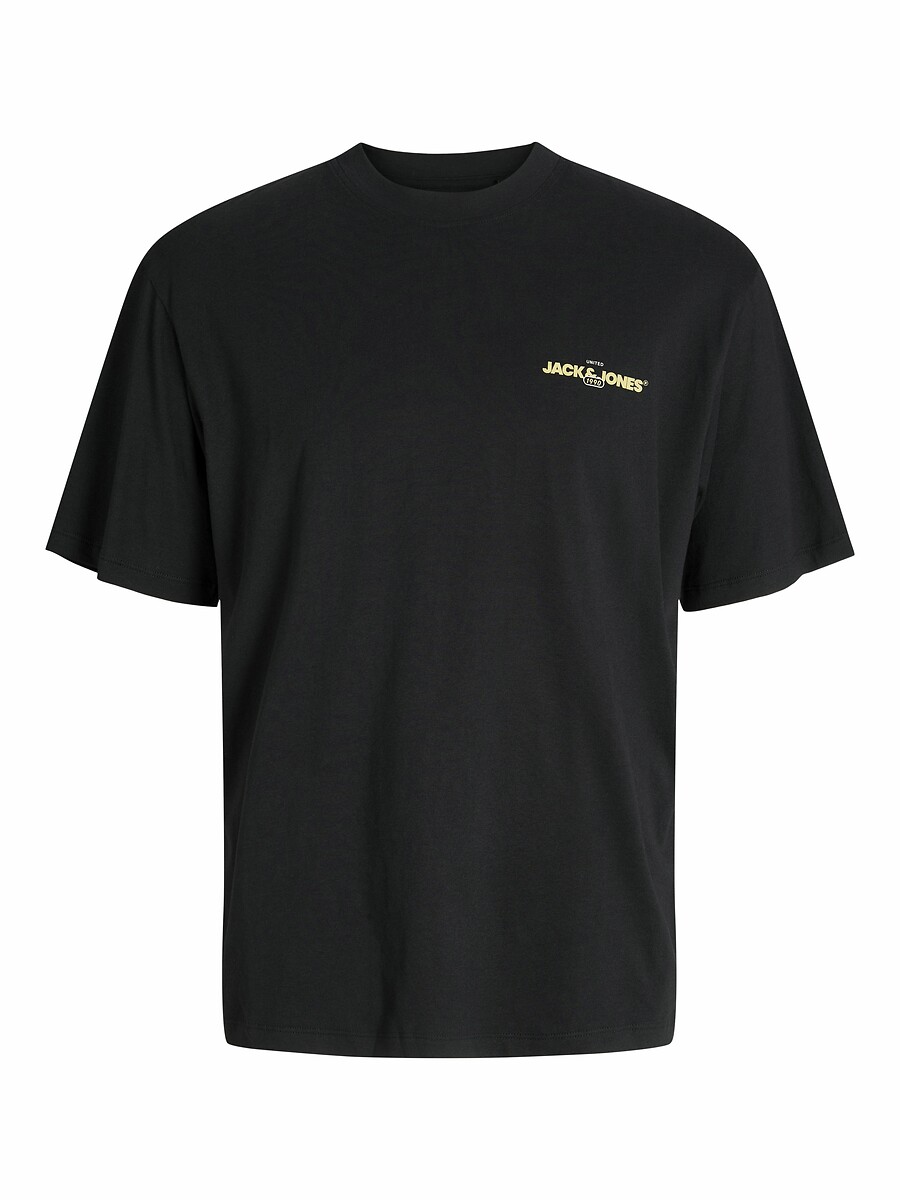 Camiseta JACK & JONES, manga curta e logo nas costas.
