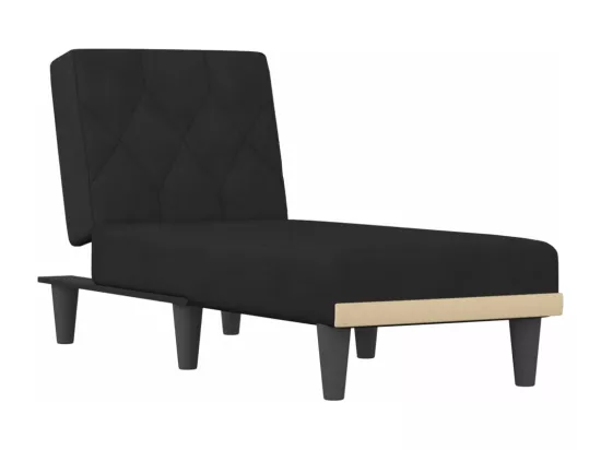 Prolenta Premium - Chaise longue noir velours