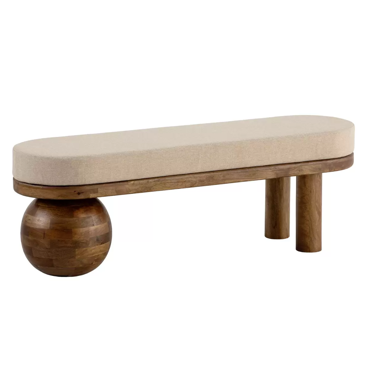 Nachttisch Rubi beige,dunkelbraun