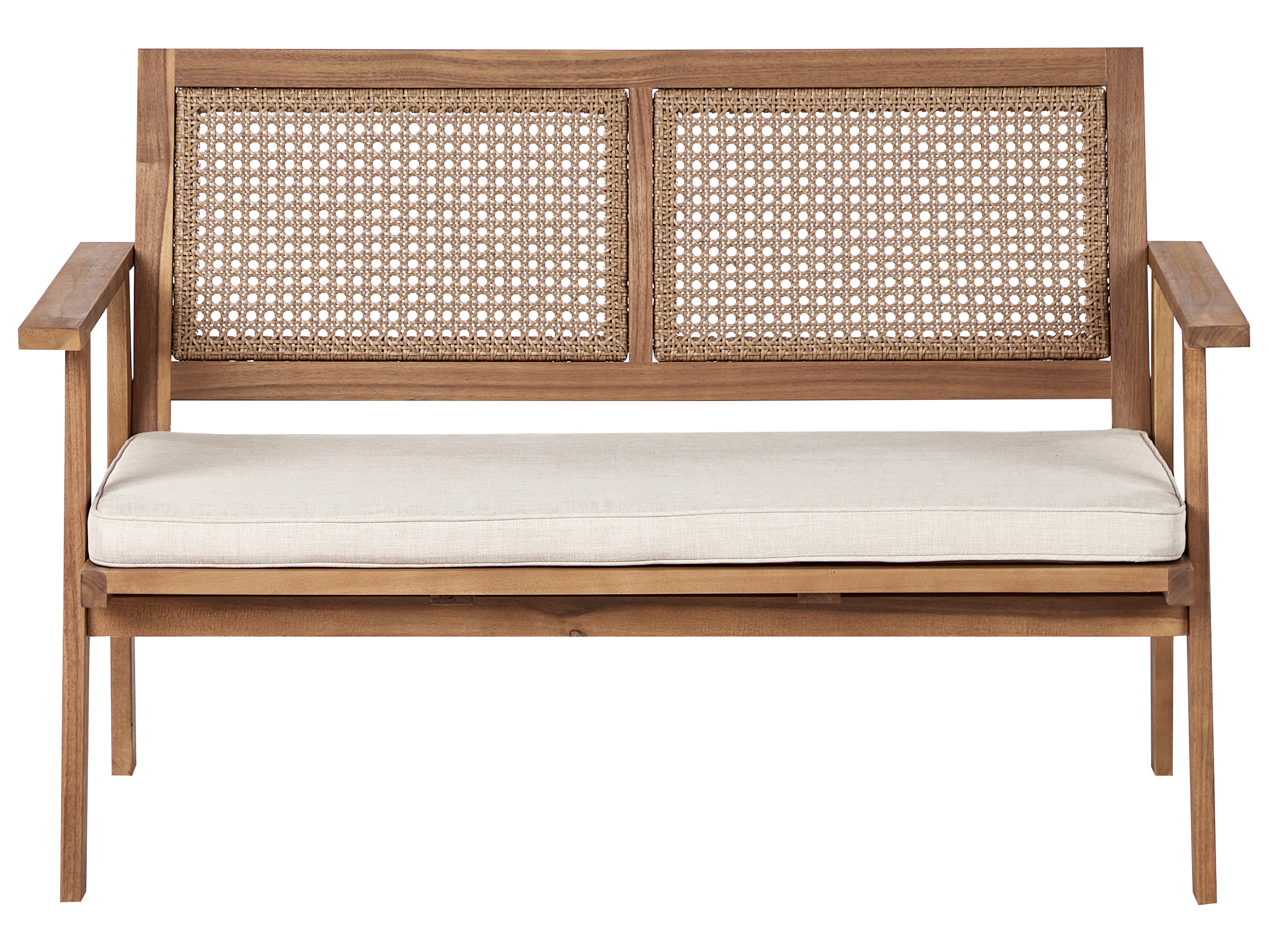 Loungeset met tafel 4-zits ARENELLA Gecertificeerd acaciahout Lichtbeige