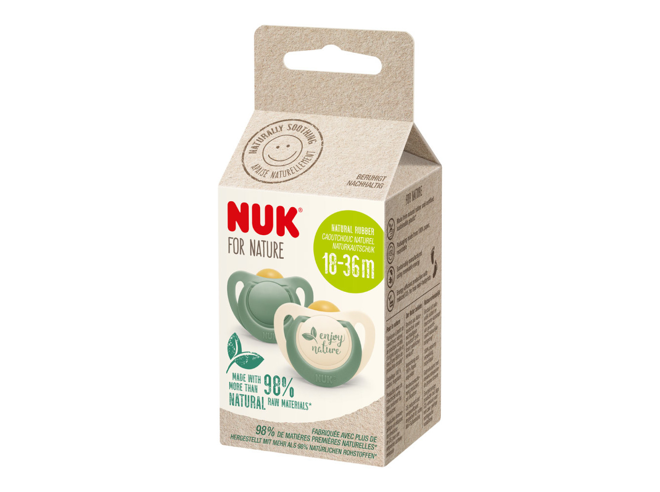 CHUPETA NUK FOR NATURE SIL VERDE 2UN  18M
