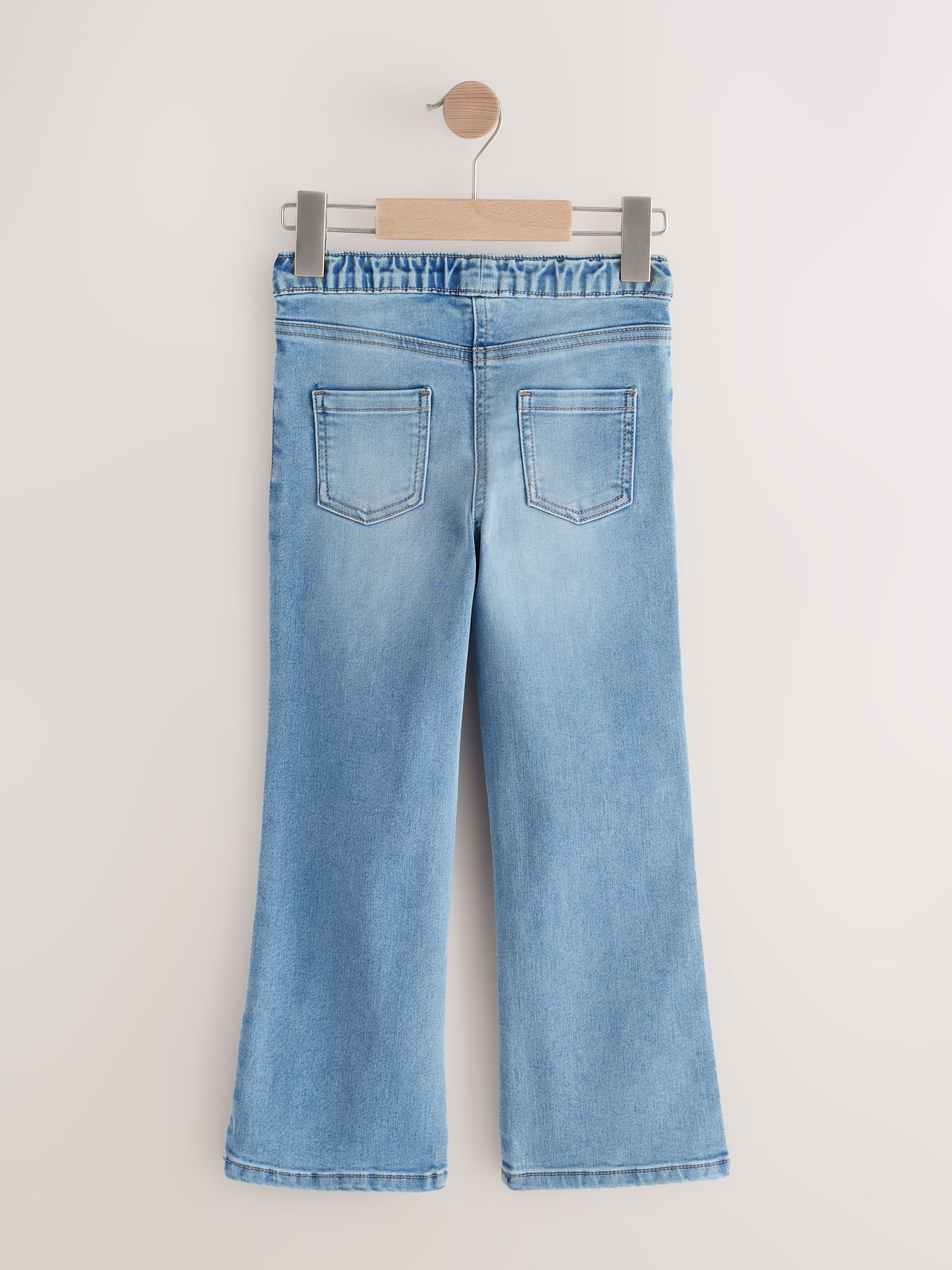 Lichtblauw - Pull-on flare jeans (3-16jr)
