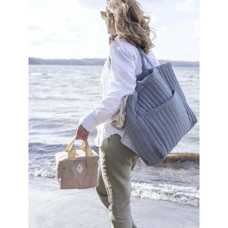 Fabelab Quilted Tote Bag - Chambray Blue Spruce Blue spruce