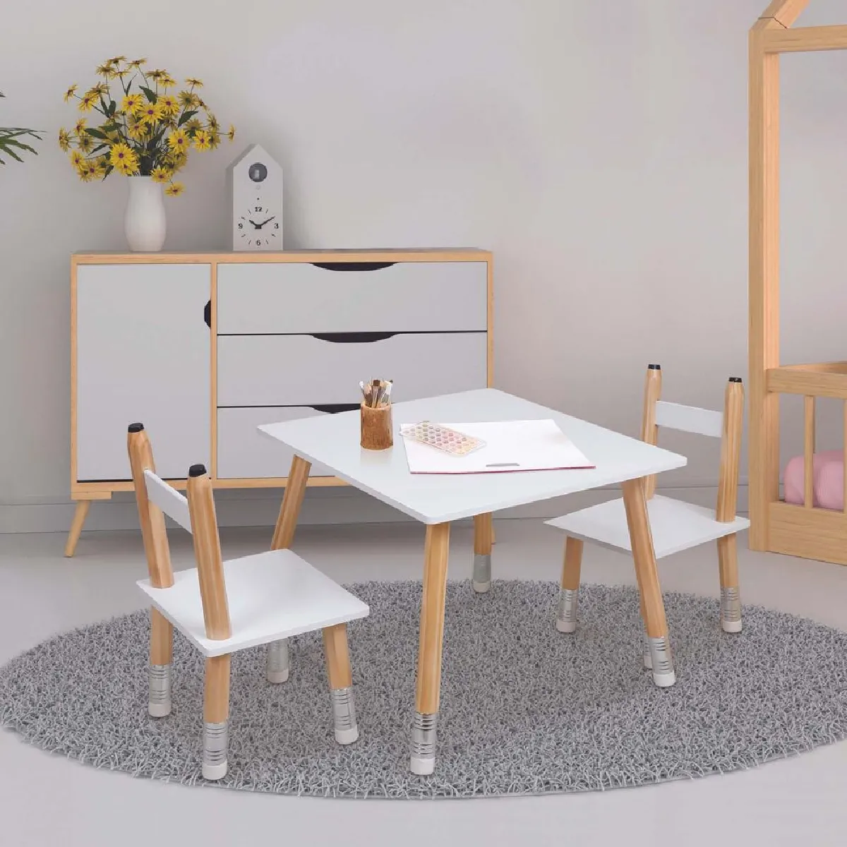 The Home Deco Kids Ensemble Table et Chaises Enfant