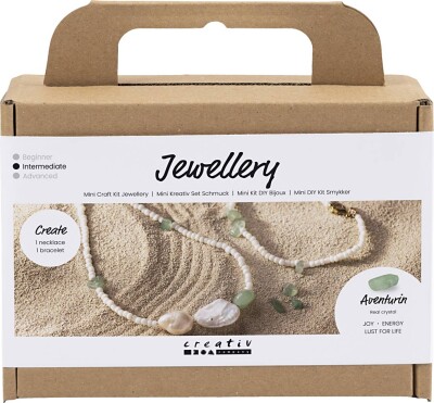 Mini Diy Kit Smykker - Aventurinhalskæde Og -Armbånd