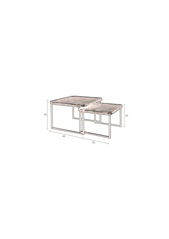 Dutchbone Winston salontafel set van 2