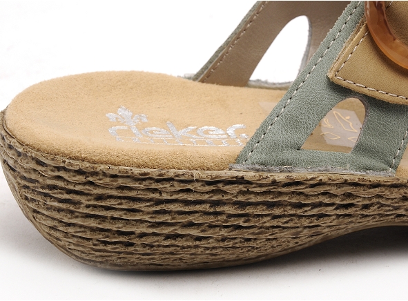 Rieker mules et sabots plats femme 658n4 vert