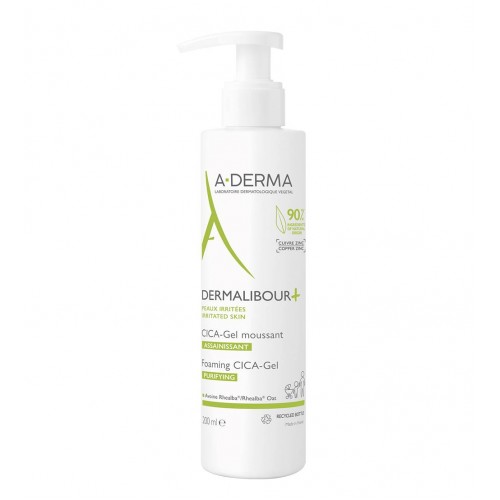 A-Derma Dermalibour  CICA Gel Espuma Purificante pele irritada 200ml
