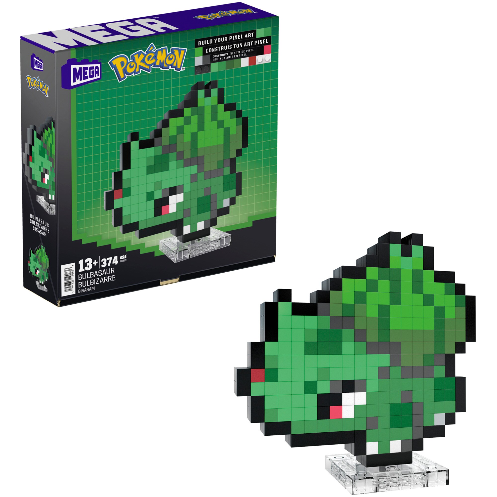 Mattel Konstruktionsspielzeug MEGA Pokémon Bisasam Pixel Art