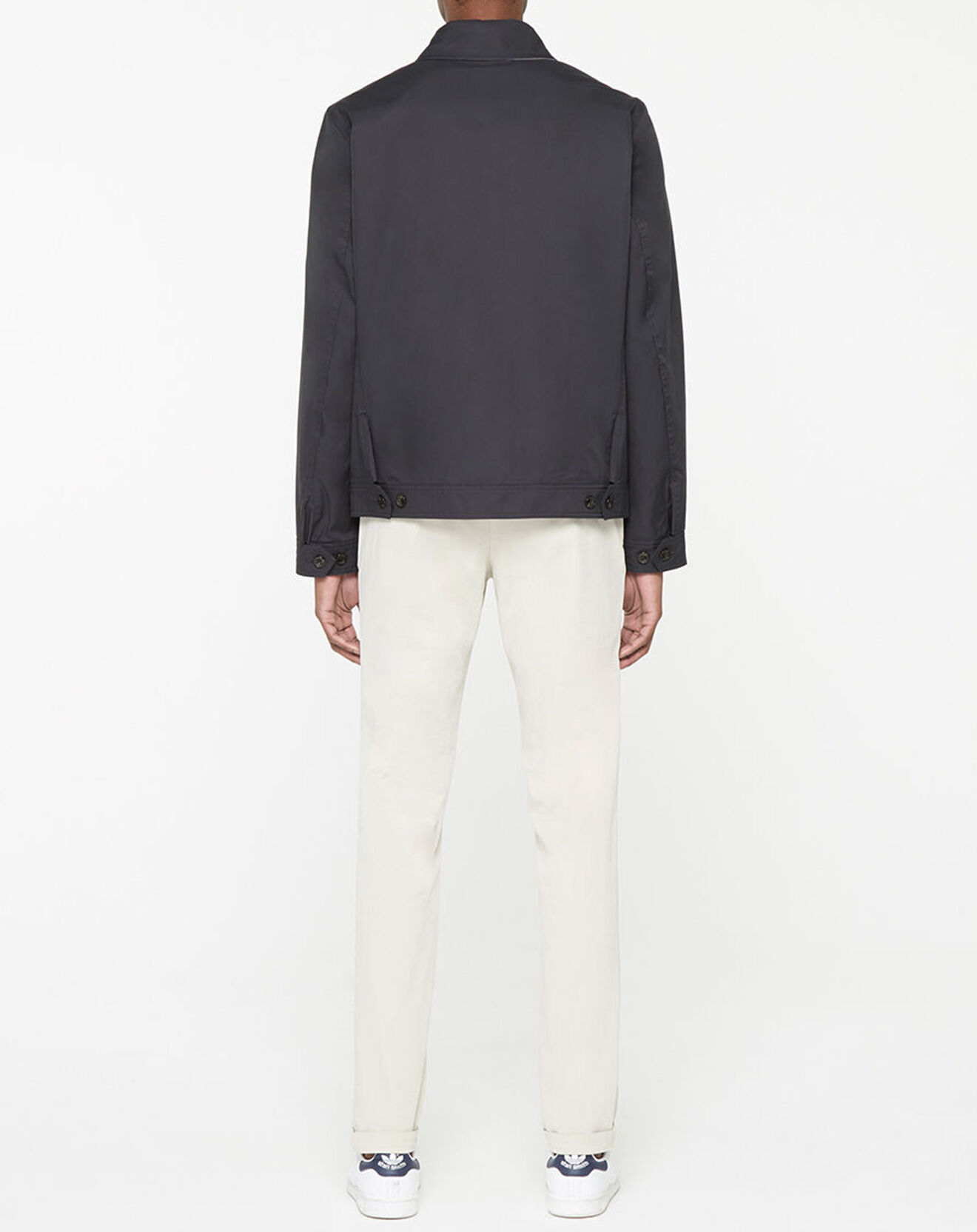 Hackett London Blouson en toile uni bleu foncé