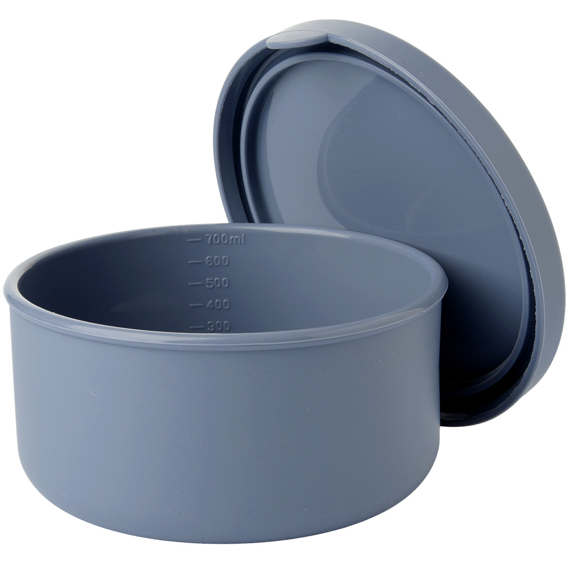 Topomini Pure Collection Große Silikon-Dose mit Deckel blaugrau
