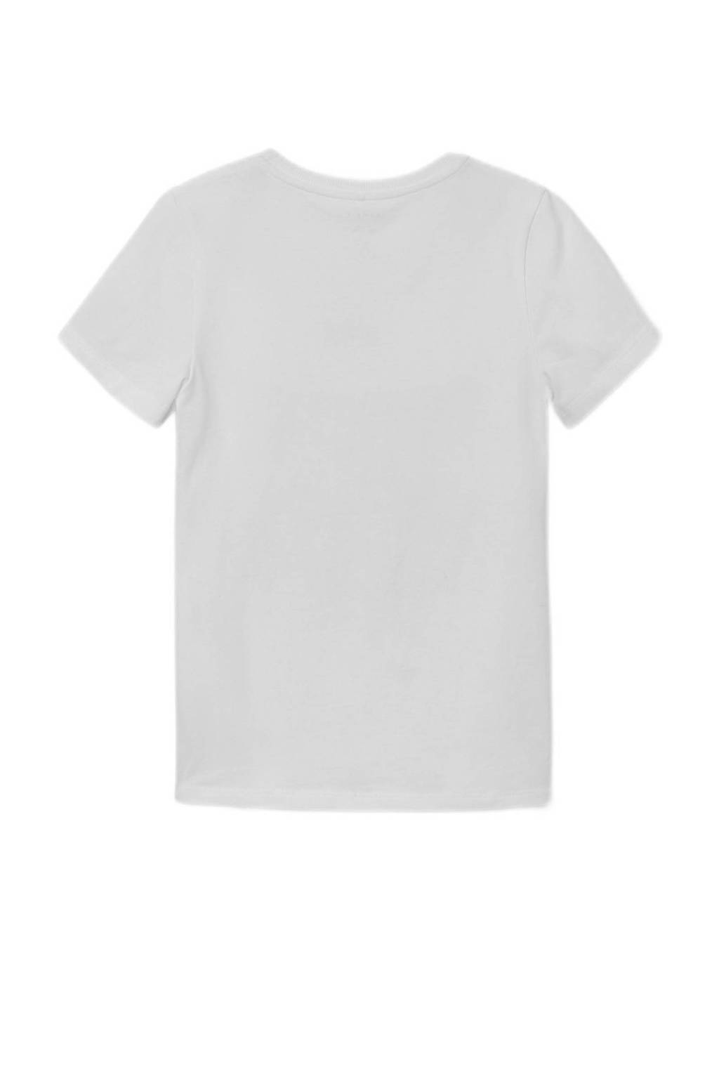 NAME IT T-shirt NKFHECILLE met printopdruk wit