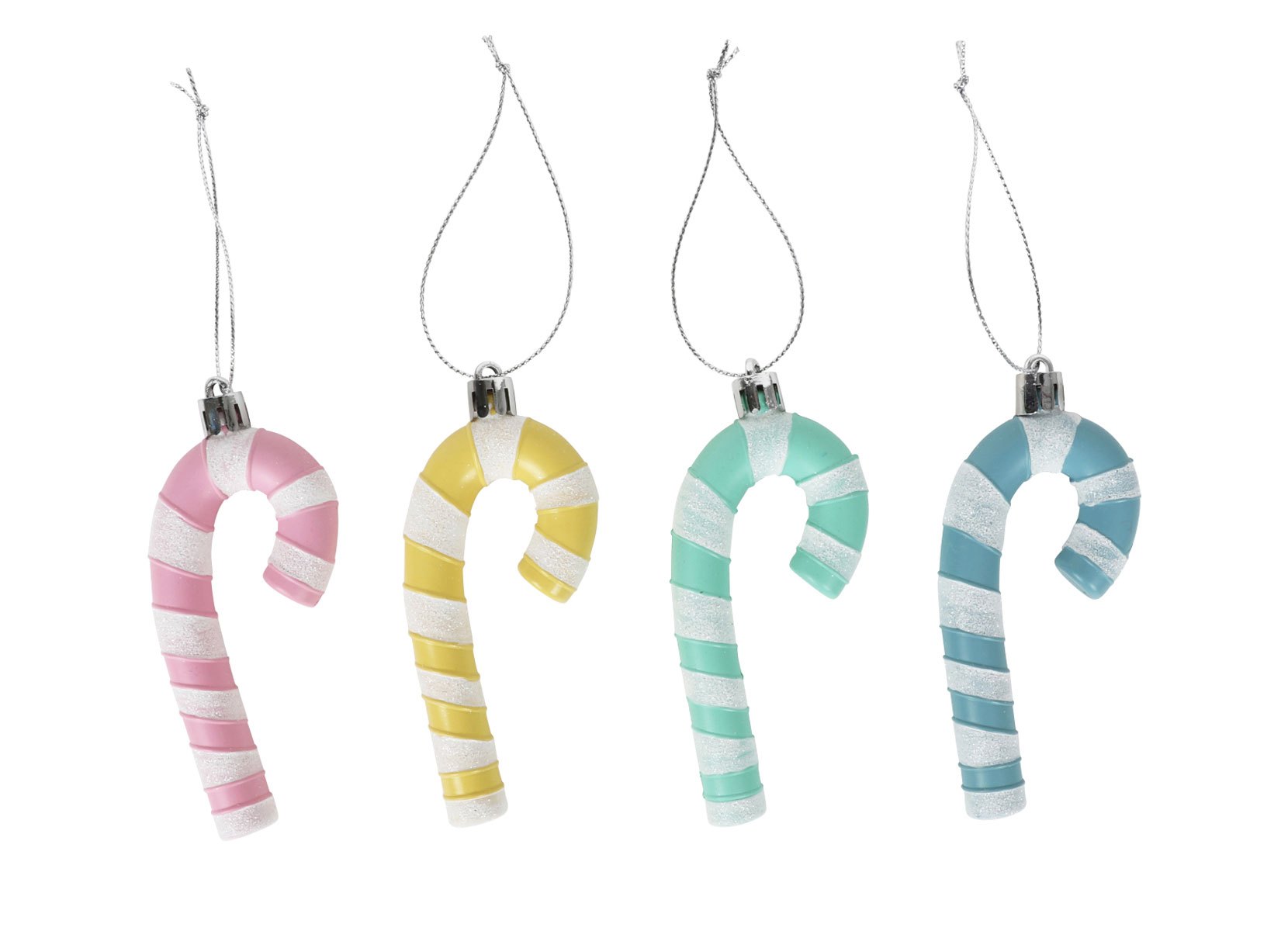 Baumschmuck Zuckerstangen 4er-Set 9cm Candycolors